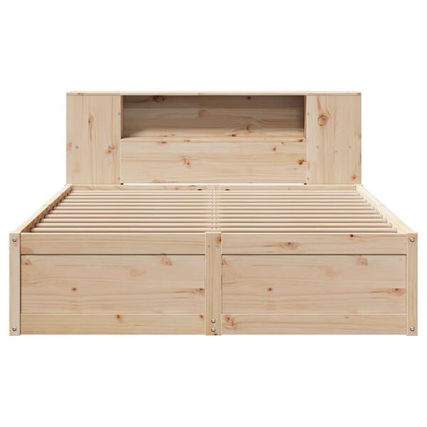 vidaXL Bed Frame without Mattress 135x190 cm Double Solid Wood Pine