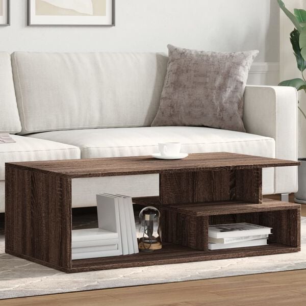 vidaXL Coffee Table Brown Oak 102x55x35 cm Engineered Wood