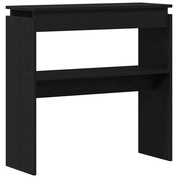 vidaXL Console Table Black Oak 80 x 30 x 80 cm Engineered Wood