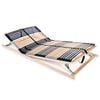 vidaXL Slatted Bed Base without Mattress with 42 Slats 7 Zones 120x200 cm