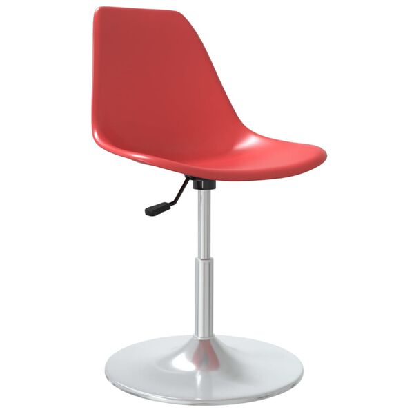 vidaXL Swivel Dining Chairs 2 pcs Red PP
