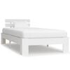 vidaXL Bed Frame without Mattress White Solid Pine Wood 100x200 cm