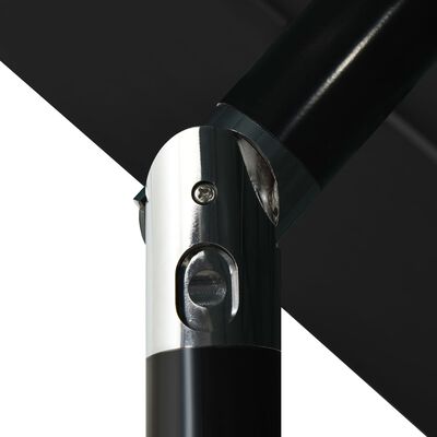 vidaXL 3-Tier Parasol with Aluminium Pole Black 3.5 m