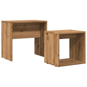 vidaXL Nesting Coffee Tables 2 pcs Artisan Oak Engineered Wood