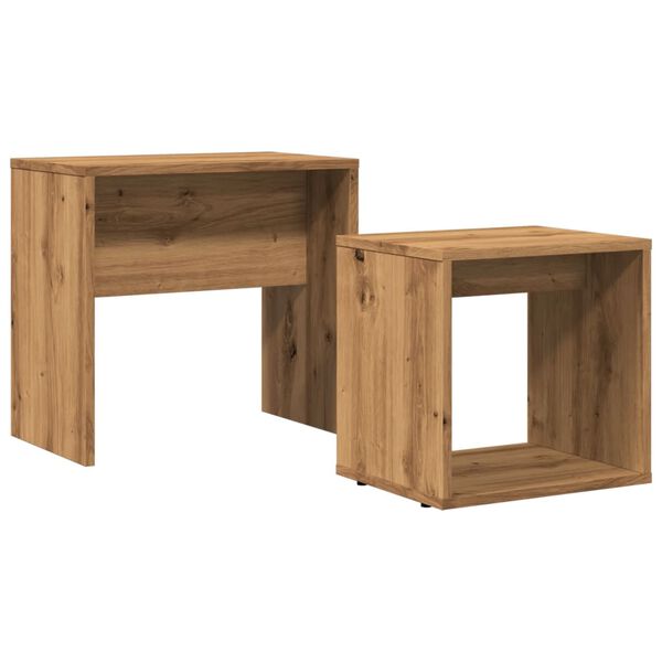 vidaXL Nesting Coffee Tables 2 pcs Artisan Oak Engineered Wood