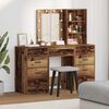 vidaXL Dressing Table 3 pcs Brown 40 x 41 x 135 cm Engineered wood