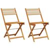 vidaXL Bistro Chairs 2 pcs Beige Solid Wood Acacia and Rope
