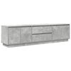 vidaXL TV Cabinet with LED Lights Concrete Grey 193.5x41x50 cm
