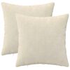 vidaXL Cushion with Pillow HEERLEN 2 pcs Cream Microfiber Fleece