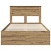 vidaXL Bed Frame Artisian Oak 120 x 190 cm Solid Pine Wood