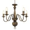 vidaXL Chandelier | Antique Black | Metal | Medium | Chandelier | Circular