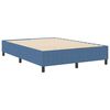 vidaXL Platform Bed Frame Blue 140 x 190 cm Fabric