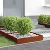vidaXL Lawn Edging 6 pcs Rusty 60 x 60 x 13 cm Weathering Steel