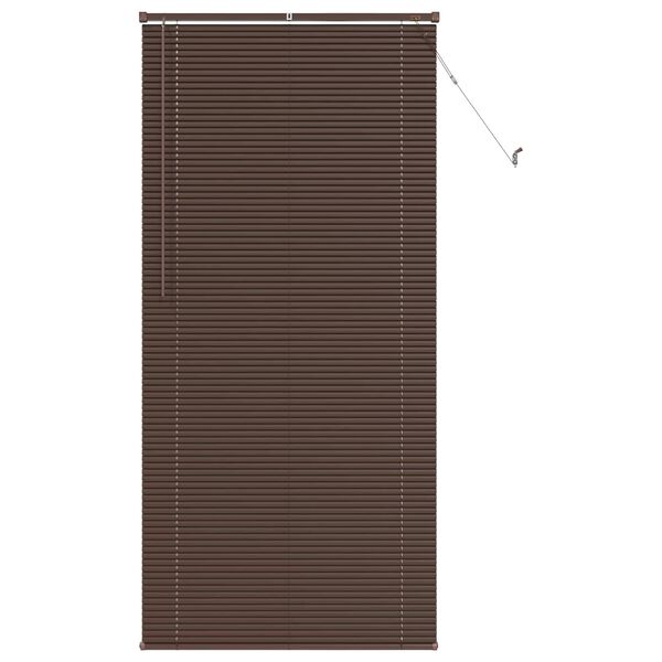 vidaXL Venetian Blind Manual Dark Brown with Pattern 213 x 90 cm PVC
