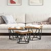 vidaXL Coffee Table 3 pcs Old Wood Engineered Wood and Steel