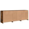 vidaXL Sideboard with LED Lights Smoked Oak 181.5x37x67 cm