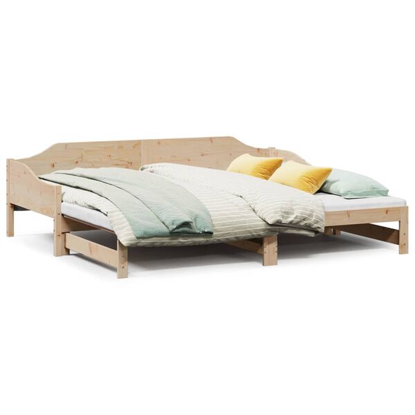 vidaXL Daybed with Trundle without Mattress 80x200 cm Solid Wood
