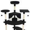 vidaXL Cat Tree with Sisal Scratching Posts 203 cm Black and White