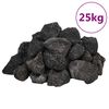 vidaXL Volcanic Rocks 25 kg Black 3-5 cm