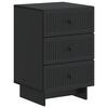 vidaXL Bedside Cabinet Black 43 x 41 x 66.5 cm Engineered Wood