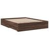 vidaXL Bed Frame with Drawers without Mattress Brown Oak 160x200 cm