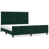 vidaXL Bed Frame without Mattress Dark Green 160x200 cm Velvet
