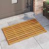 vidaXL Bath Mat Plain Brown 80 x 48 cm Wood