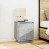vidaXL Bedside Cabinet with LED Lights&nbsp;Concrete Grey 38x34x50 cm
