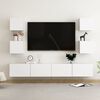 vidaXL 6 Piece TV Cabinet Set White Engineered Wood