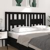 vidaXL Headboard Black 206x4x100 cm Solid Wood Pine
