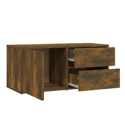 vidaXL TV Cabinet Smoked Oak 80x34x36 cm Engineered Wood