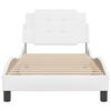 vidaXL Bed Frame without Mattress "Zadar" White 90x190 cm Single Faux Leather