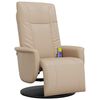 vidaXL Massage Recliner Chair with Footrest Cappuccino Faux Leather