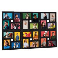 vidaXL Collage Photo Frame for 24x(10x15 cm) Picture Black MDF