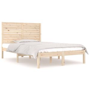 vidaXL Bed Frame without Mattress 135x190 cm Double Solid Wood