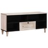 vidaXL TV Cabinet Bleached White 100 x 33 x 46 cm Solid Mango Wood