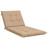 vidaXL Sunlounger Cushion GEMERT 100% Polyester Sand 190 x 70 x 9 cm