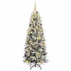 vidaXL Artificial Christmas Tree with 300 LEDs with Stand White 180 cm