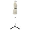 vidaXL Adjustable Dress Form Female Height Adjustable Cream S Velvet