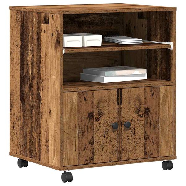 vidaXL Printer Stand Old Wood 60 x 48 x 74 cm Engineered Wood