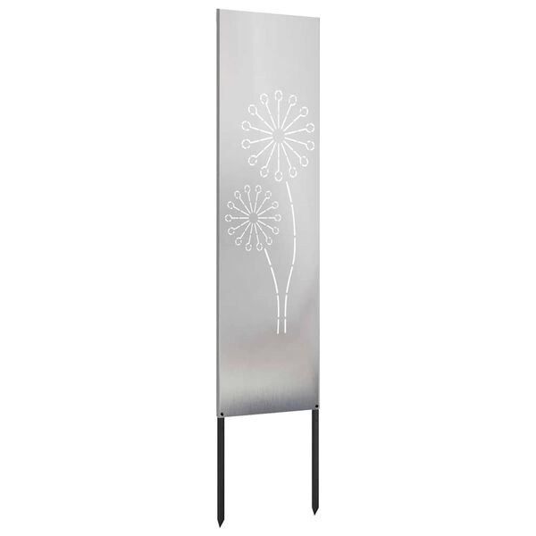 vidaXL Garden Privacy Screen Silver 32 x 140 cm Stainless steel