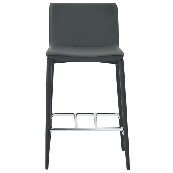 vidaXL Bar Stools 2 pcs Grey Faux Leather
