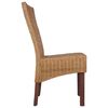 vidaXL Dining Chairs 4 pcs Brown Natural Rattan