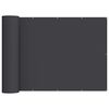 vidaXL Balcony Privacy Screen 1.8 x 15 m Fabric with PU Coated Black