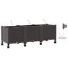vidaXL Garden Planter with Irrigation&Wheels 3 pcs Brown PP