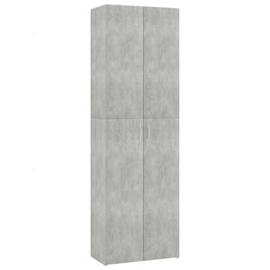 vidaXL Office Cabinet Concrete Grey 60x32x190 cm Engineered Wood