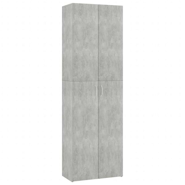 vidaXL Office Cabinet Concrete Grey 60x32x190 cm Engineered Wood
