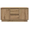 vidaXL TV Cabinet with LED Lights Artisan Oak 100x41x50 cm