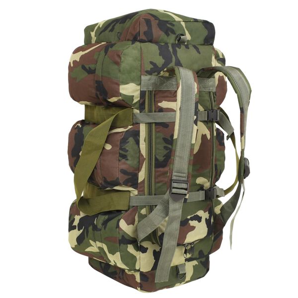 vidaXL 3-in-1 Army-Style Duffel Bag 45 L Camouflage