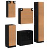 vidaXL Bathroom Furniture Set 5 pcs Black Oak Engineered Wood
